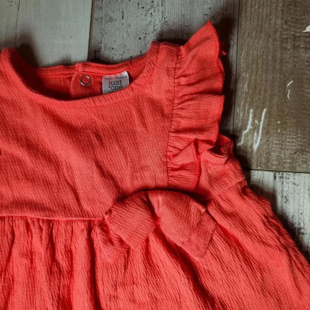 2pc Red Just One You made by Carter's Size 6m Gauze Baby Girl Outfit